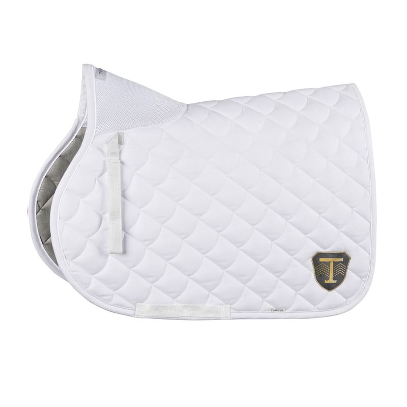 Šokinėjimo kepurė žirgui TORPOL One Cut balta 374-002