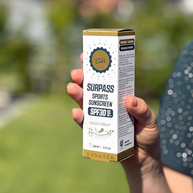 Purškiamas nuo saulės SURPASS Sports Sunscreen SPF 30+ baltas 2