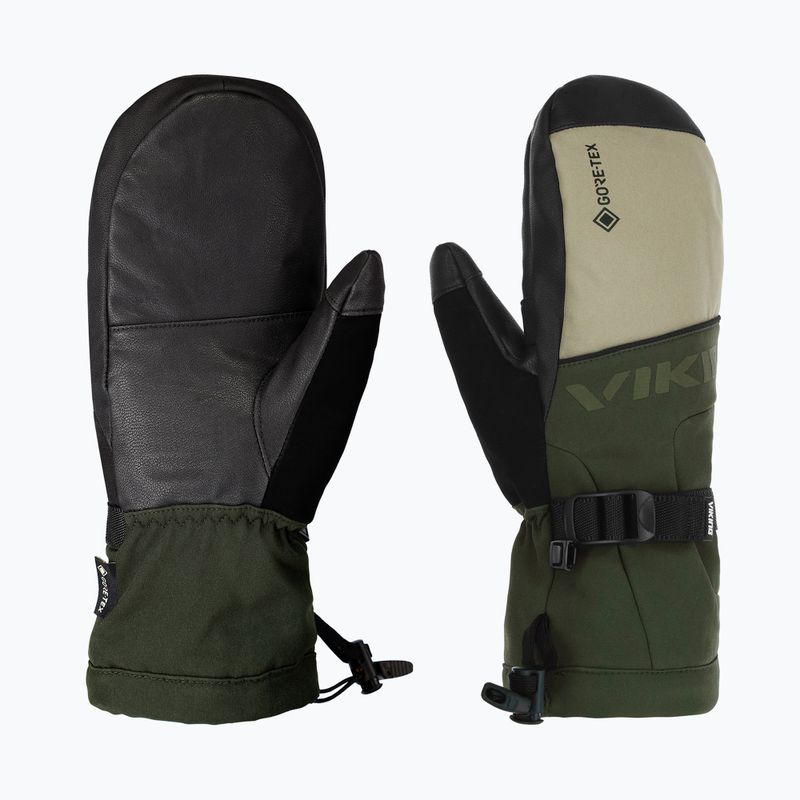 Vyriškos slidinėjimo pirštinės Viking Hudson Gore-Tex Mitten olive/beige