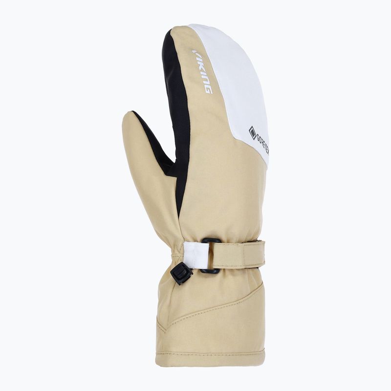 Moteriškos slidinėjimo pirštinės Viking Sherpa 2.0 Gore-Tex Mitten Ski beige/white 2