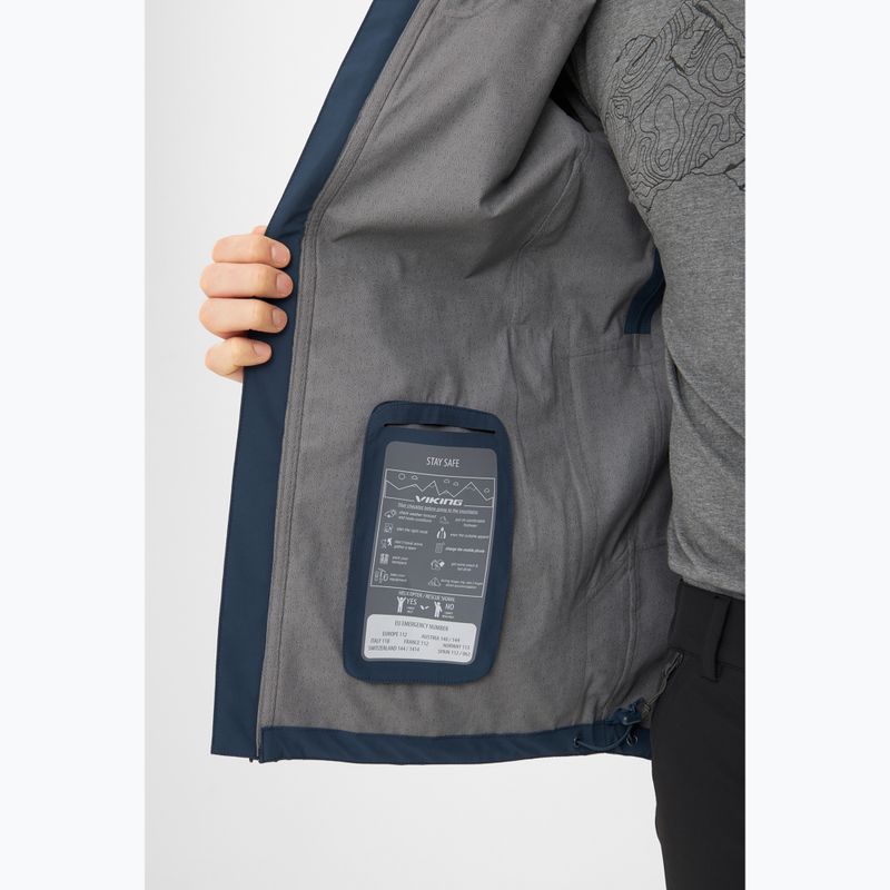 Vyriška lietaus striukė Viking Trek Pro 2.5 navy 7