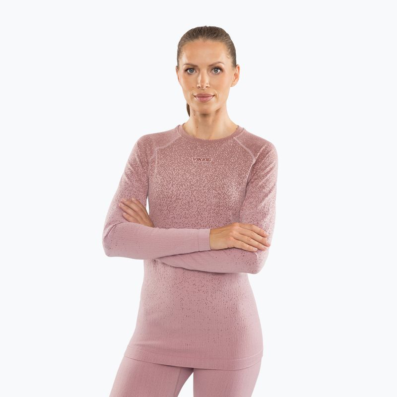 Moteriškas termo apatinio trikotažo komplektas Viking Altis Base Layer pink 4