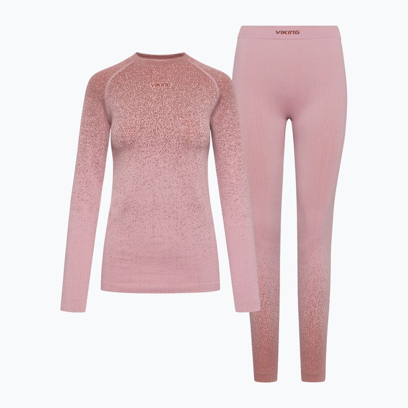 Moteriškas termo apatinio trikotažo komplektas Viking Altis Base Layer pink 8