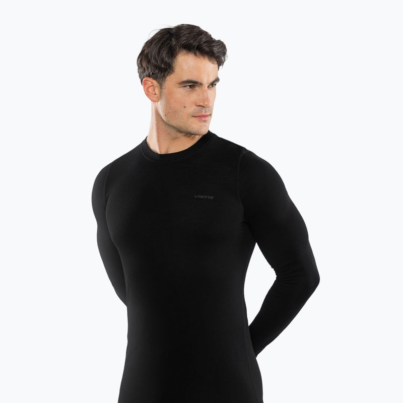 Vyriškas termo apatinio trikotažo komplektas Viking Meriboo Base Layer black 4