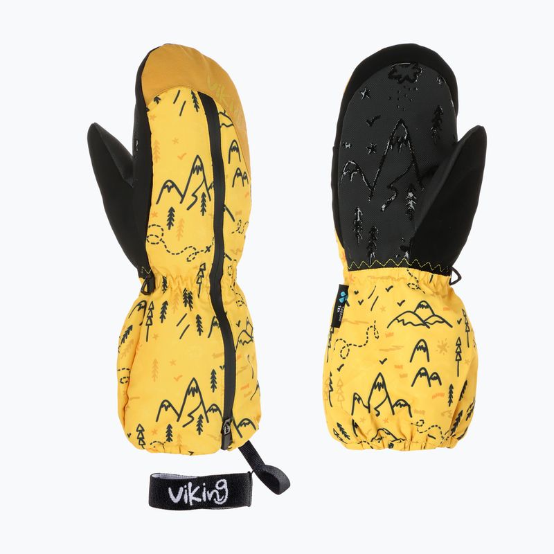 Vaikiškos slidinėjimo pirštinės Viking Snoppy Yellow