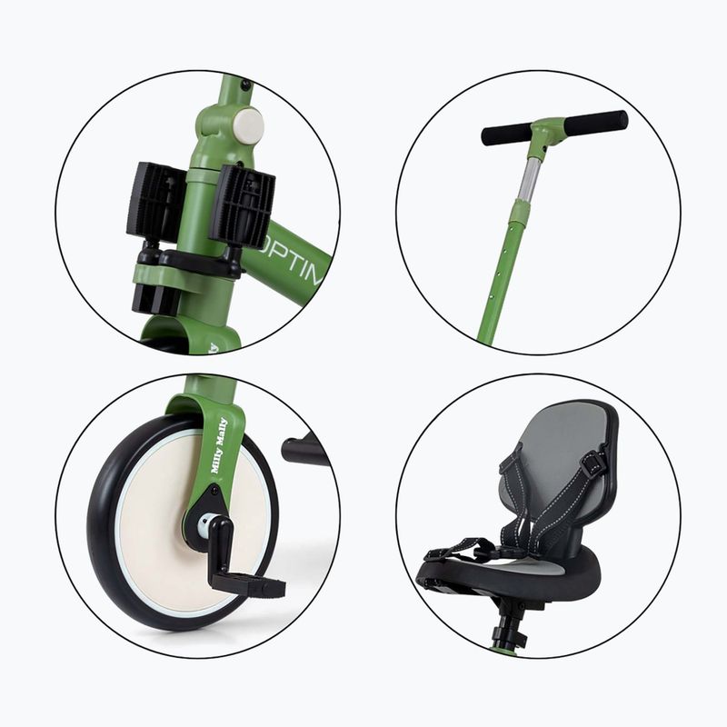 Balansinis dviratukas Milly Mally 5w1 Optimus Max green 12