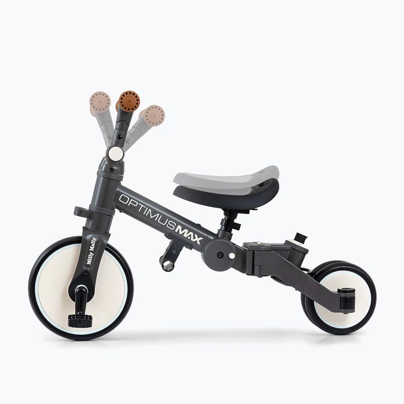 Balansinis dviratukas Milly Mally 5w1 Optimus Max dark grey 5
