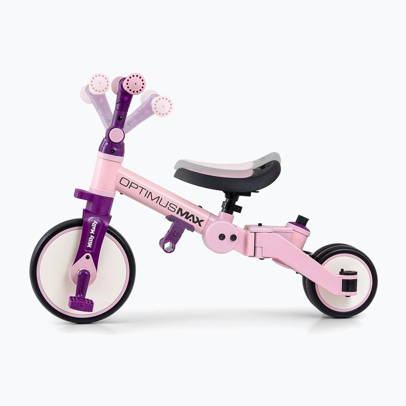 Balansinis dviratukas Milly Mally 5w1 Optimus Max pink 4