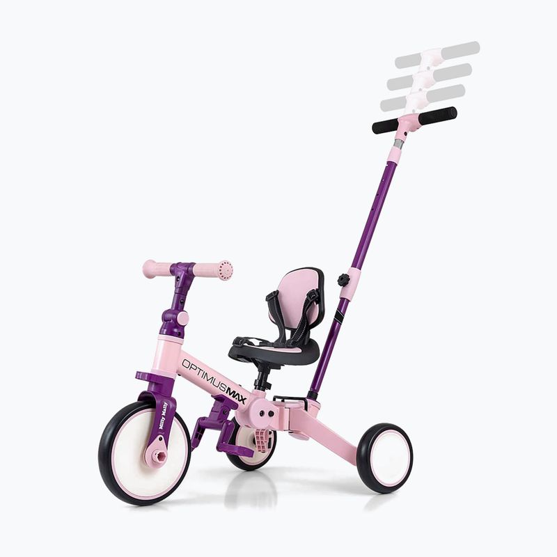 Balansinis dviratukas Milly Mally 5w1 Optimus Max pink 8