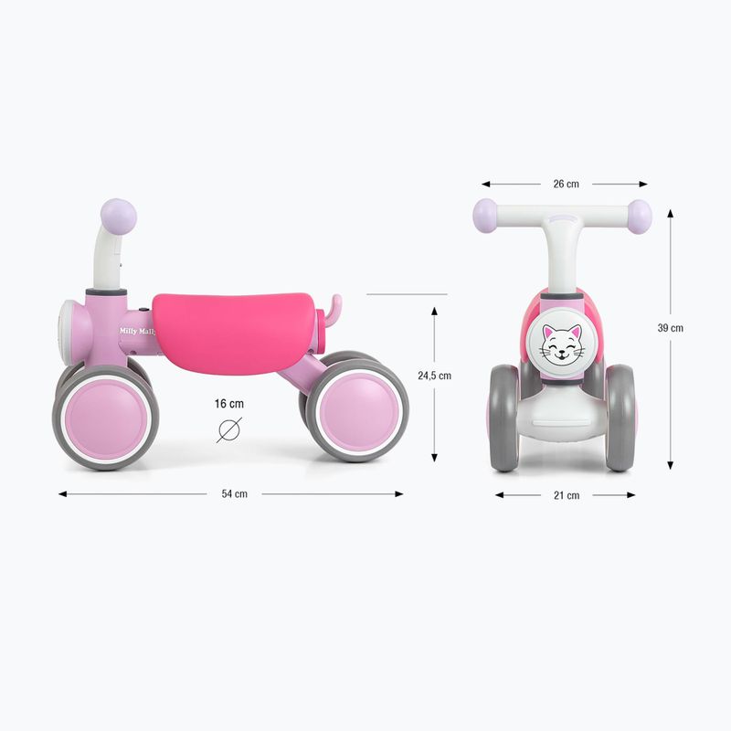 Balansinis dviratukas Milly Mally York pink 2
