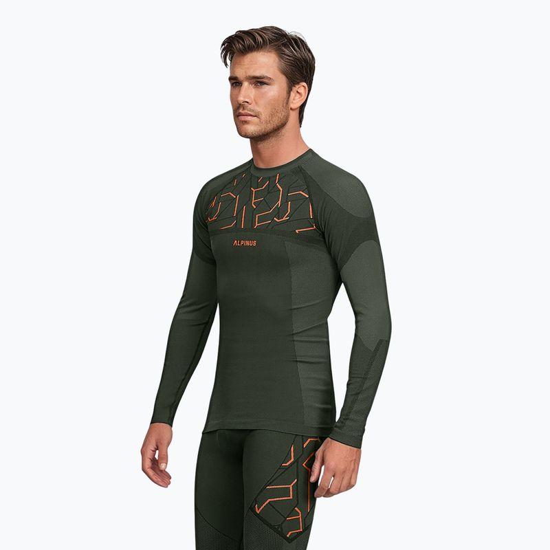 Vyriškas termo apatinių komplektas Alpinus Tactical Gausdal Set green/orange 2