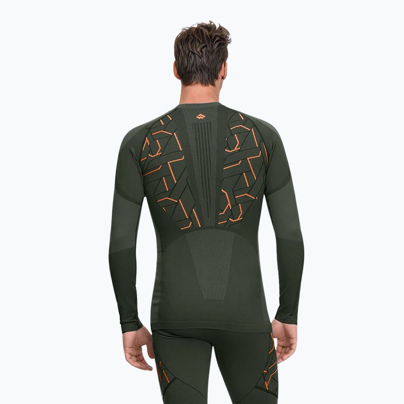 Vyriškas termo apatinių komplektas Alpinus Tactical Gausdal Set green/orange 3