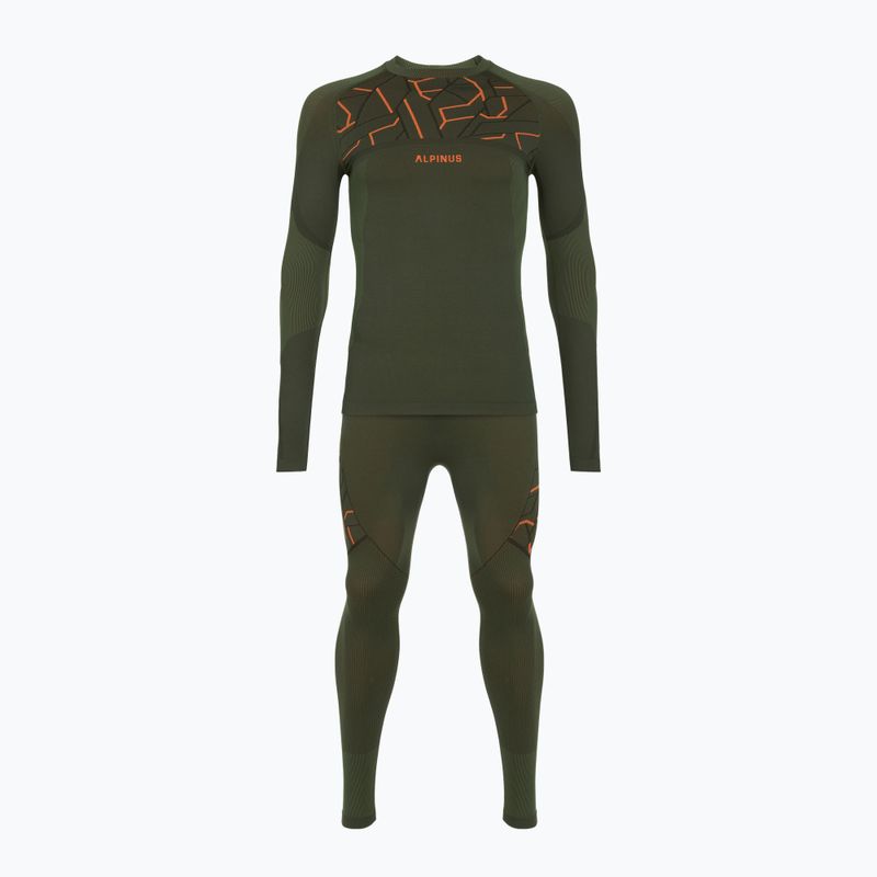 Vyriškas termo apatinių komplektas Alpinus Tactical Gausdal Set green/orange 9