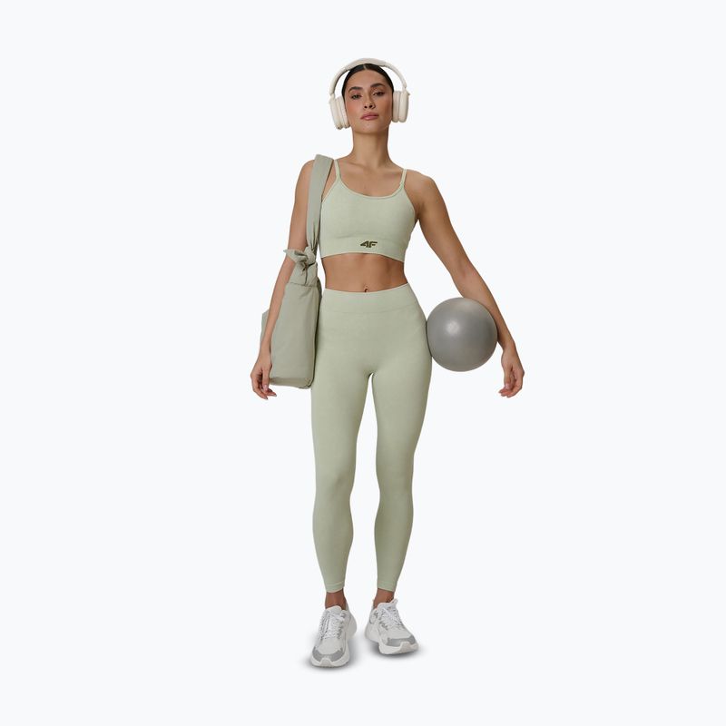 Moteriškos treniruočių tamprės 4F Solar Punk FNK F399 light green allover 9