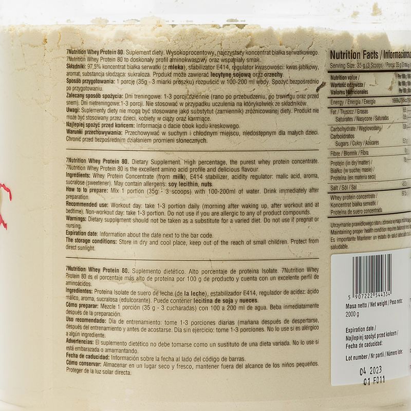 Išrūgų baltymai 7Nutrition Protein 80 2 kg White Choco Cherry 2