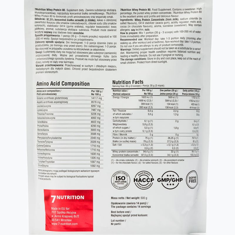 Išrūgų baltymai 7Nutrition Protein 80 500 g Carmel 2