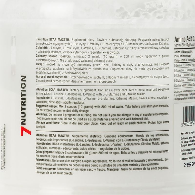 BCAA 7Nutrition Master 500 g Cola Lime 2