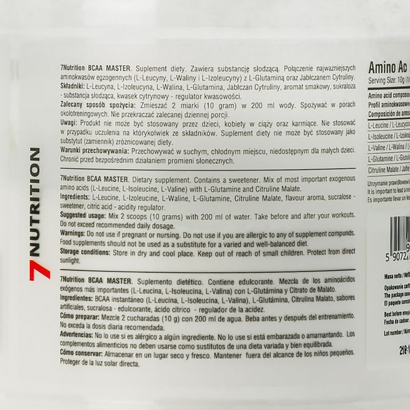 BCAA 7Nutrition Master 500 g citrinos 2
