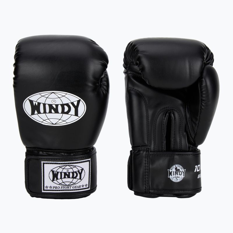Bokso pirštinės WINDY Classic Synthetic Leather black