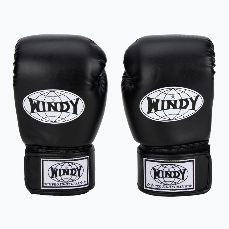 Bokso pirštinės WINDY Classic Synthetic Leather black 2