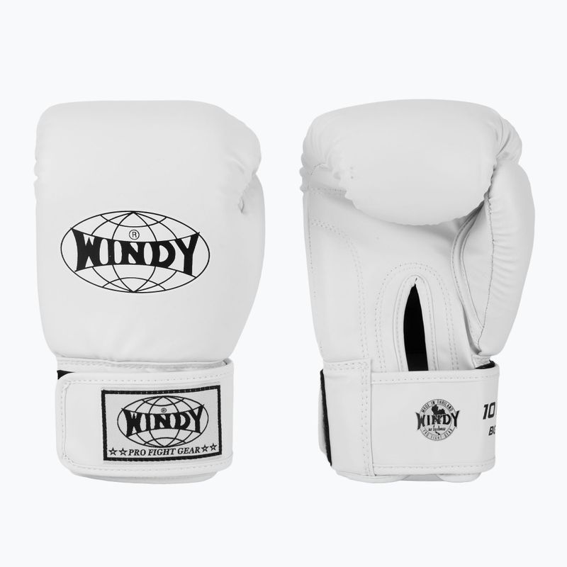 Bokso pirštinės WINDY Classic Synthetic Leather white