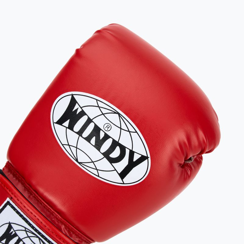 Bokso pirštinės WINDY Classic Synthetic Leather red 5
