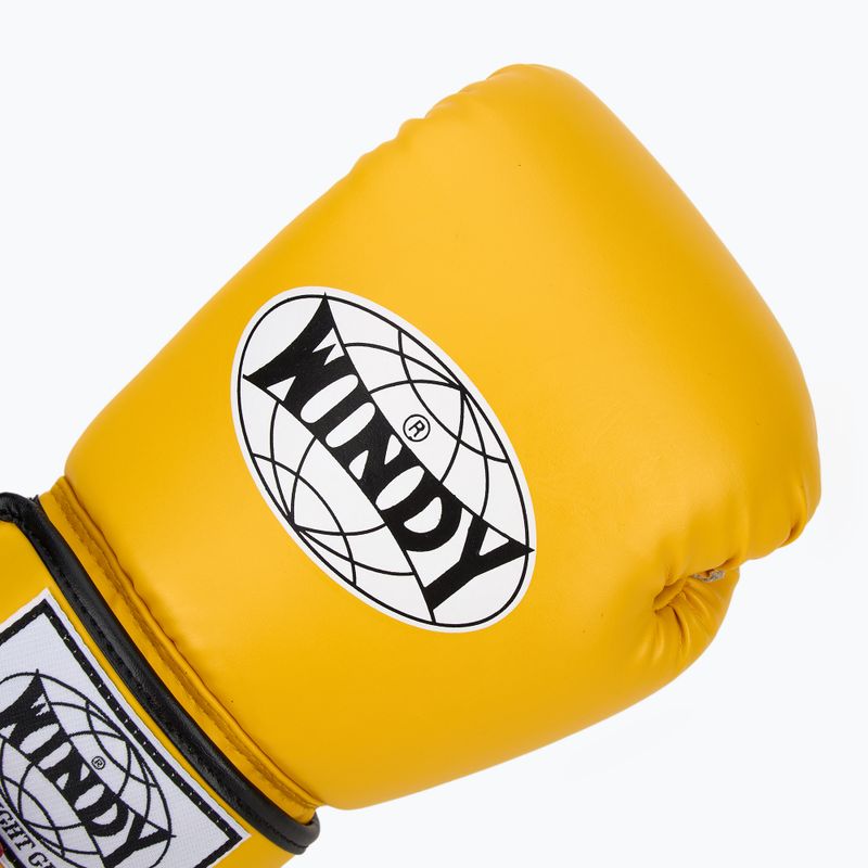 Bokso pirštinės WINDY Classic Synthetic Leather yellow 5