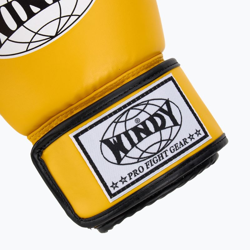 Bokso pirštinės WINDY Classic Synthetic Leather yellow 6
