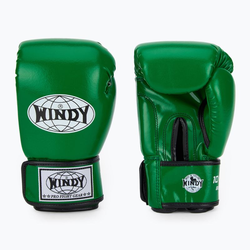 Bokso pirštinės WINDY Classic Synthetic Leather green