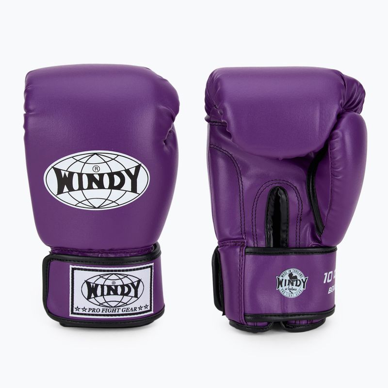 Bokso pirštinės WINDY Classic Synthetic Leather purple