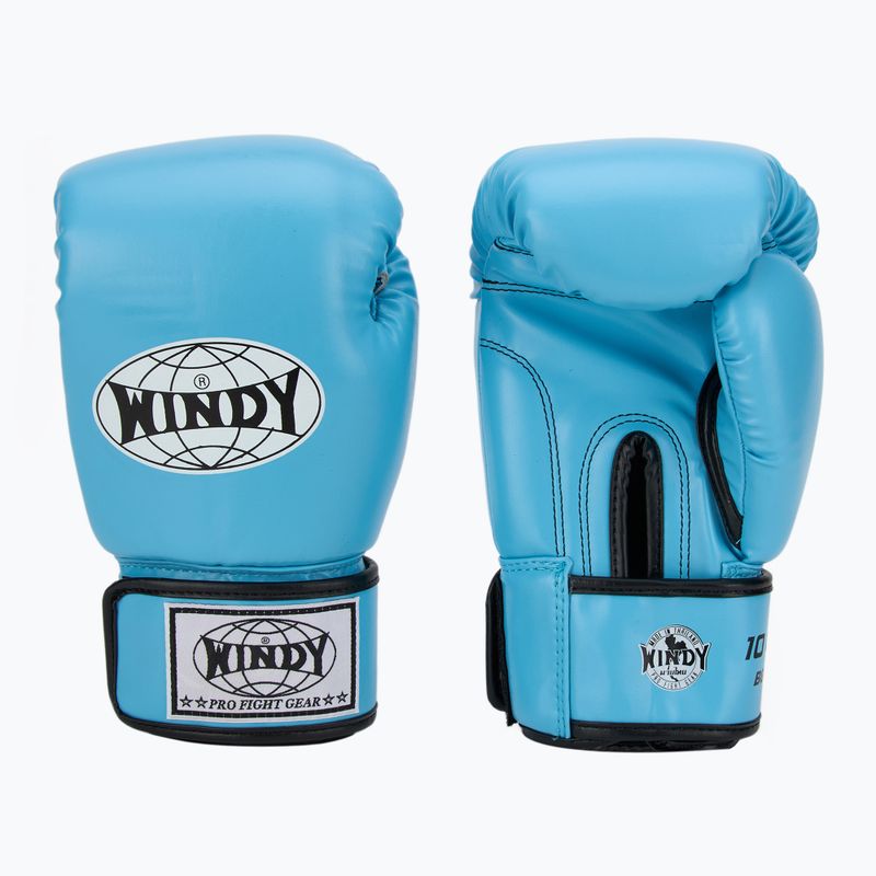 Bokso pirštinės WINDY Classic Synthetic Leather sky blue