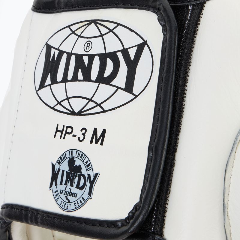 Bokso šalmas WINDY Genuine Leather white 4