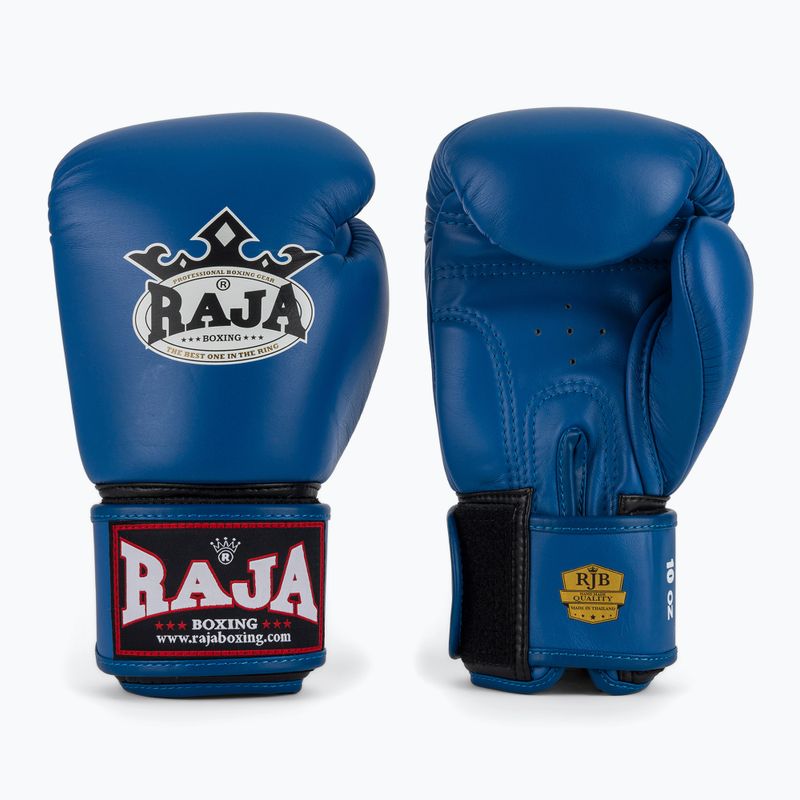 Bokso pirštinės RAJA BOXING Single Standard Genuine Leather blue