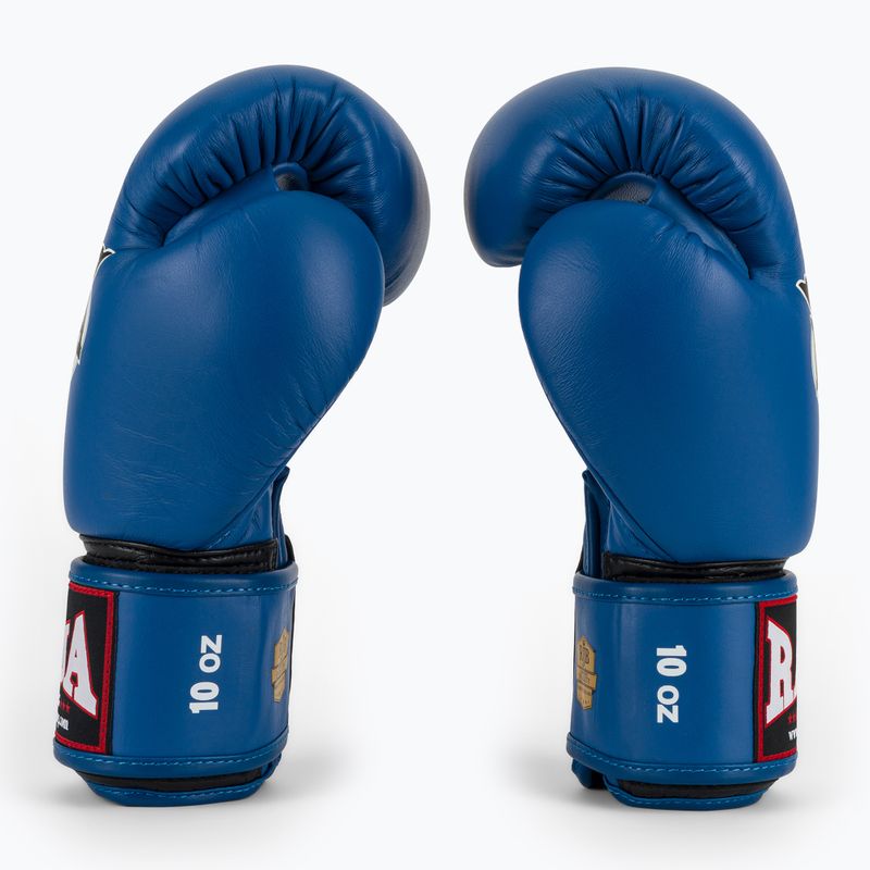 Bokso pirštinės RAJA BOXING Single Standard Genuine Leather blue 4