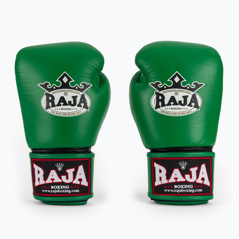 Bokso pirštinės RAJA BOXING Single Standard Genuine Leather green 2