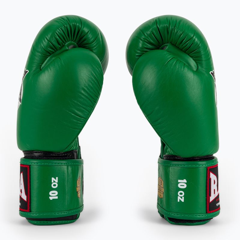 Bokso pirštinės RAJA BOXING Single Standard Genuine Leather green 4