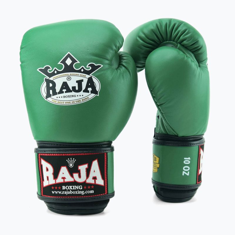 Bokso pirštinės RAJA BOXING Single Standard Genuine Leather green 2
