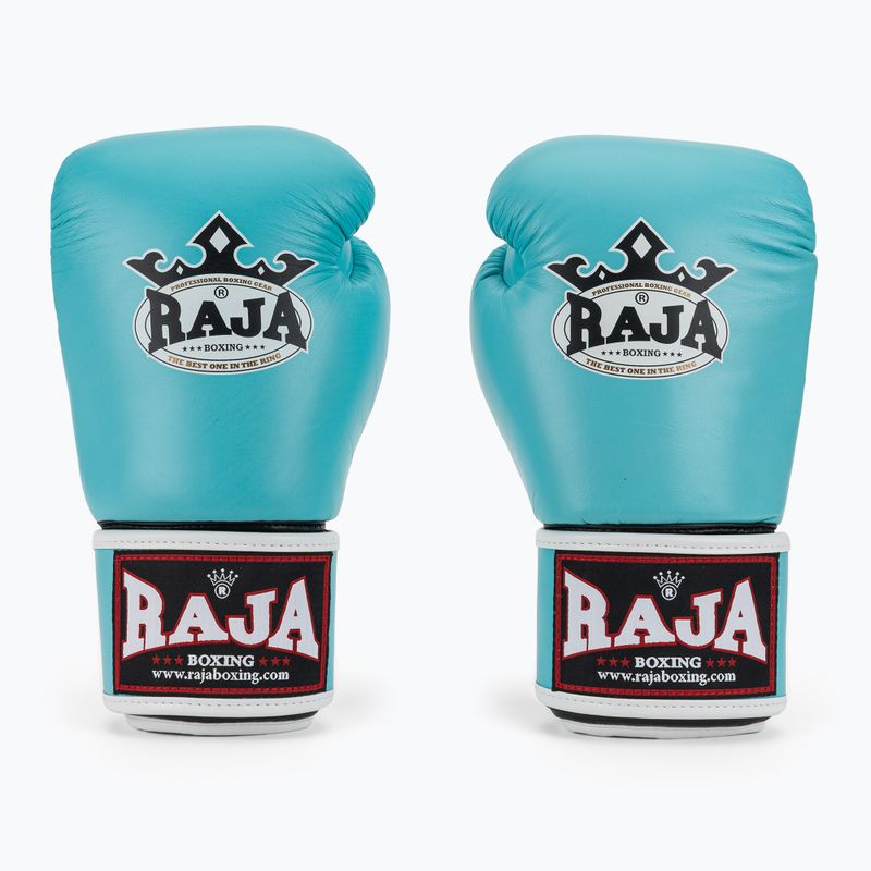 Bokso pirštinės RAJA BOXING Single Standard Genuine Leather light blue 2