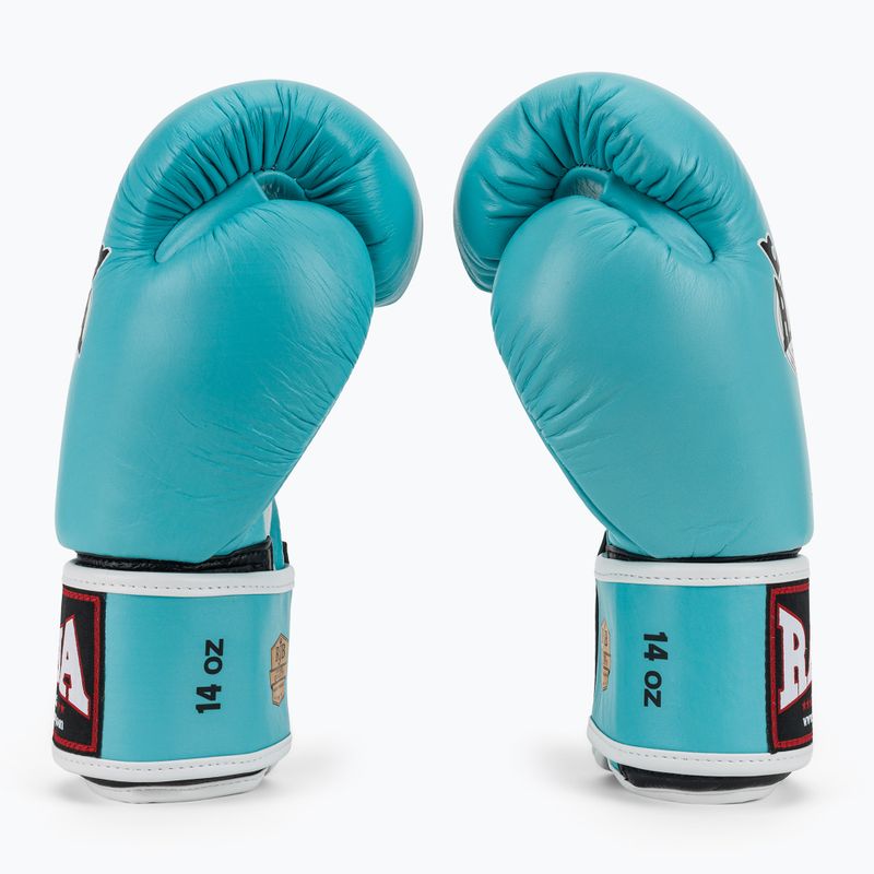 Bokso pirštinės RAJA BOXING Single Standard Genuine Leather light blue 4