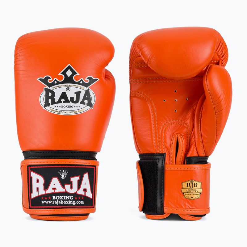 Bokso pirštinės RAJA BOXING Single Standard Genuine Leather orange