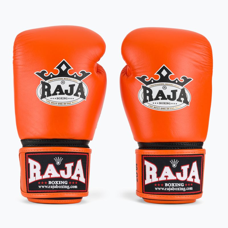 Bokso pirštinės RAJA BOXING Single Standard Genuine Leather orange 2