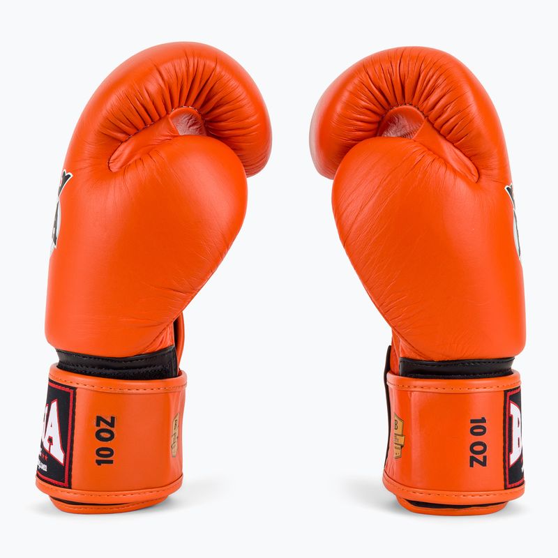 Bokso pirštinės RAJA BOXING Single Standard Genuine Leather orange 4