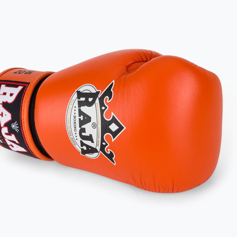 Bokso pirštinės RAJA BOXING Single Standard Genuine Leather orange 5