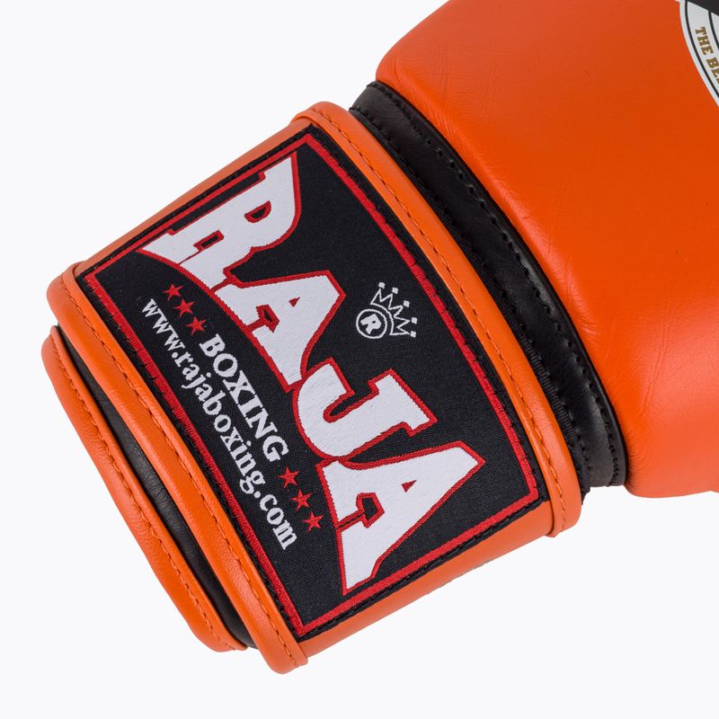 Bokso pirštinės RAJA BOXING Single Standard Genuine Leather orange 6