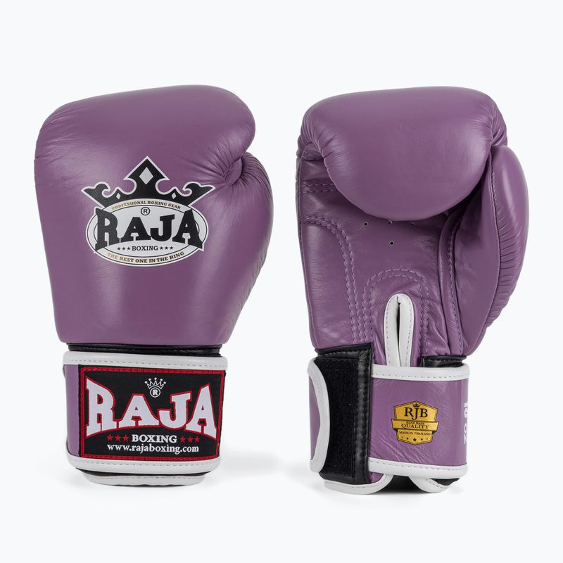 Bokso pirštinės RAJA BOXING Single Standard Genuine Leather purple