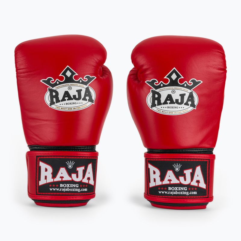 Bokso pirštinės RAJA BOXING Single Standard Genuine Leather red 2