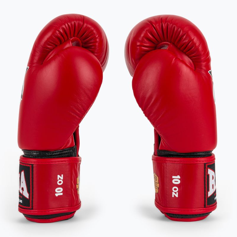 Bokso pirštinės RAJA BOXING Single Standard Genuine Leather red 4