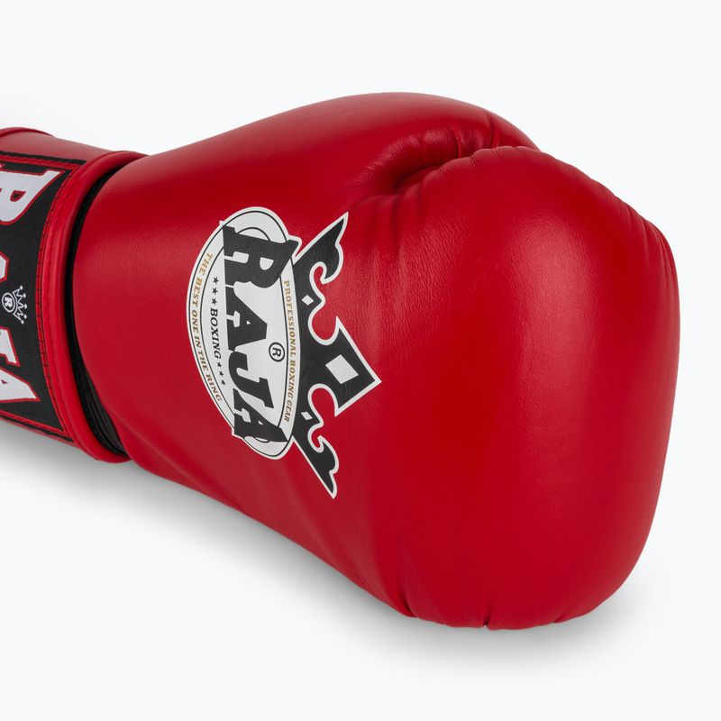 Bokso pirštinės RAJA BOXING Single Standard Genuine Leather red 5