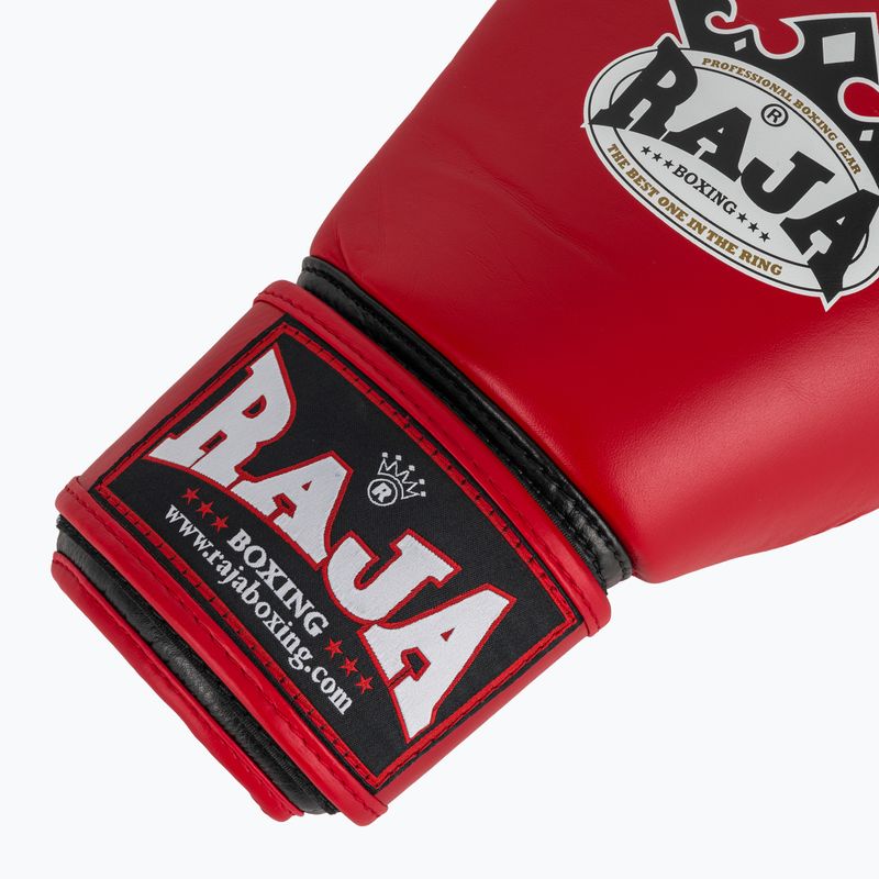 Bokso pirštinės RAJA BOXING Single Standard Genuine Leather red 6