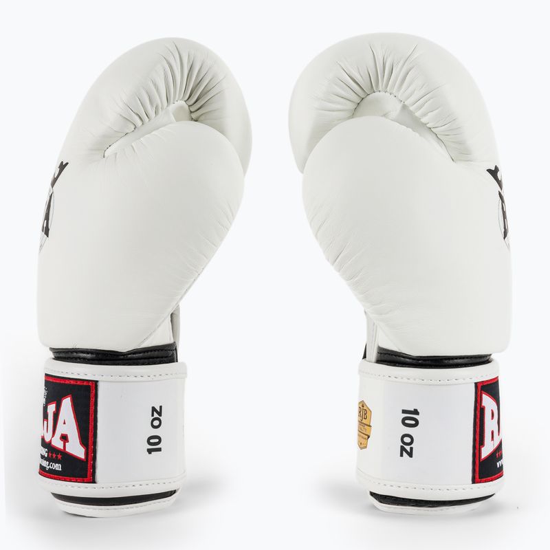 Bokso pirštinės RAJA BOXING Single Standard Genuine Leather white 4